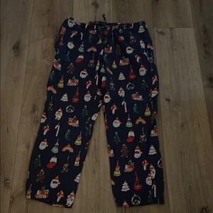 Hanna Andersson Navy Holiday Print Joggers